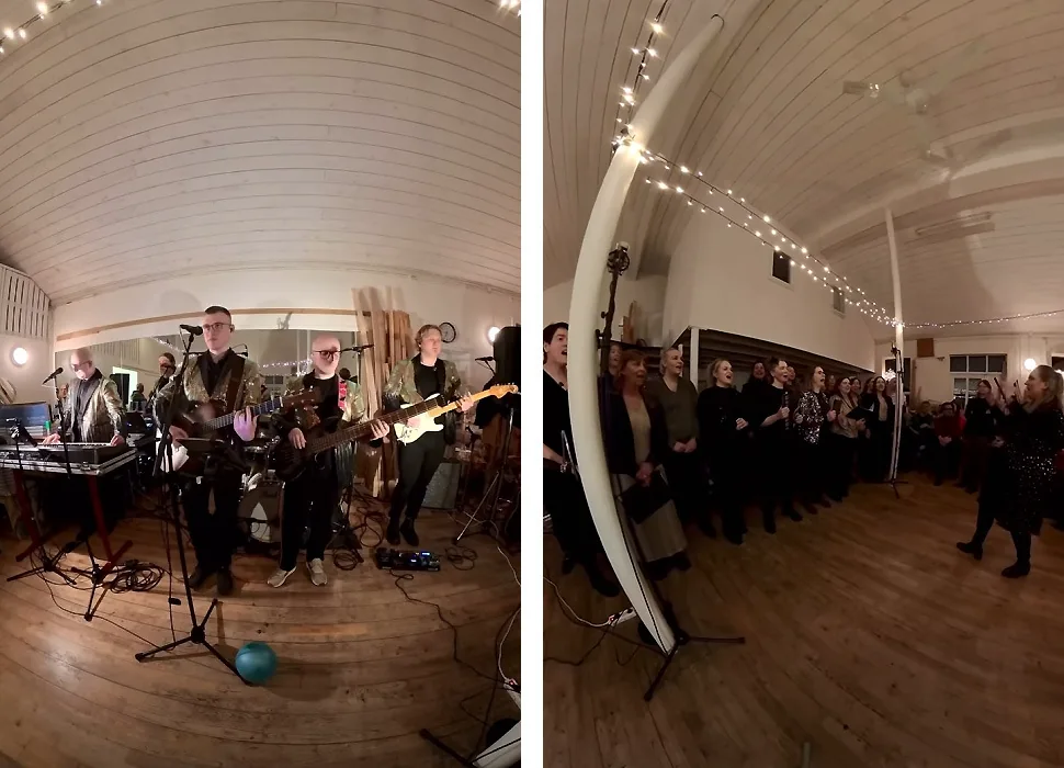 Nýr kvennakór Fjallabyggðar steig á svið með Ástarpungunum