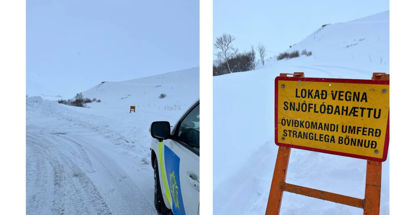 Göngubann við varnargarðana á Siglufirði vegna snjóflóðahættu